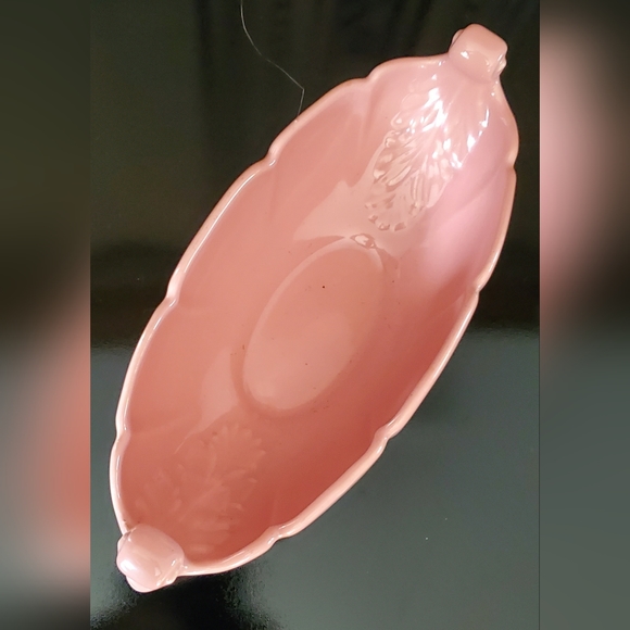 Vntg Abingdon 14" Ceramic Dusty Rose Pink Planter - Picture 2 of 11